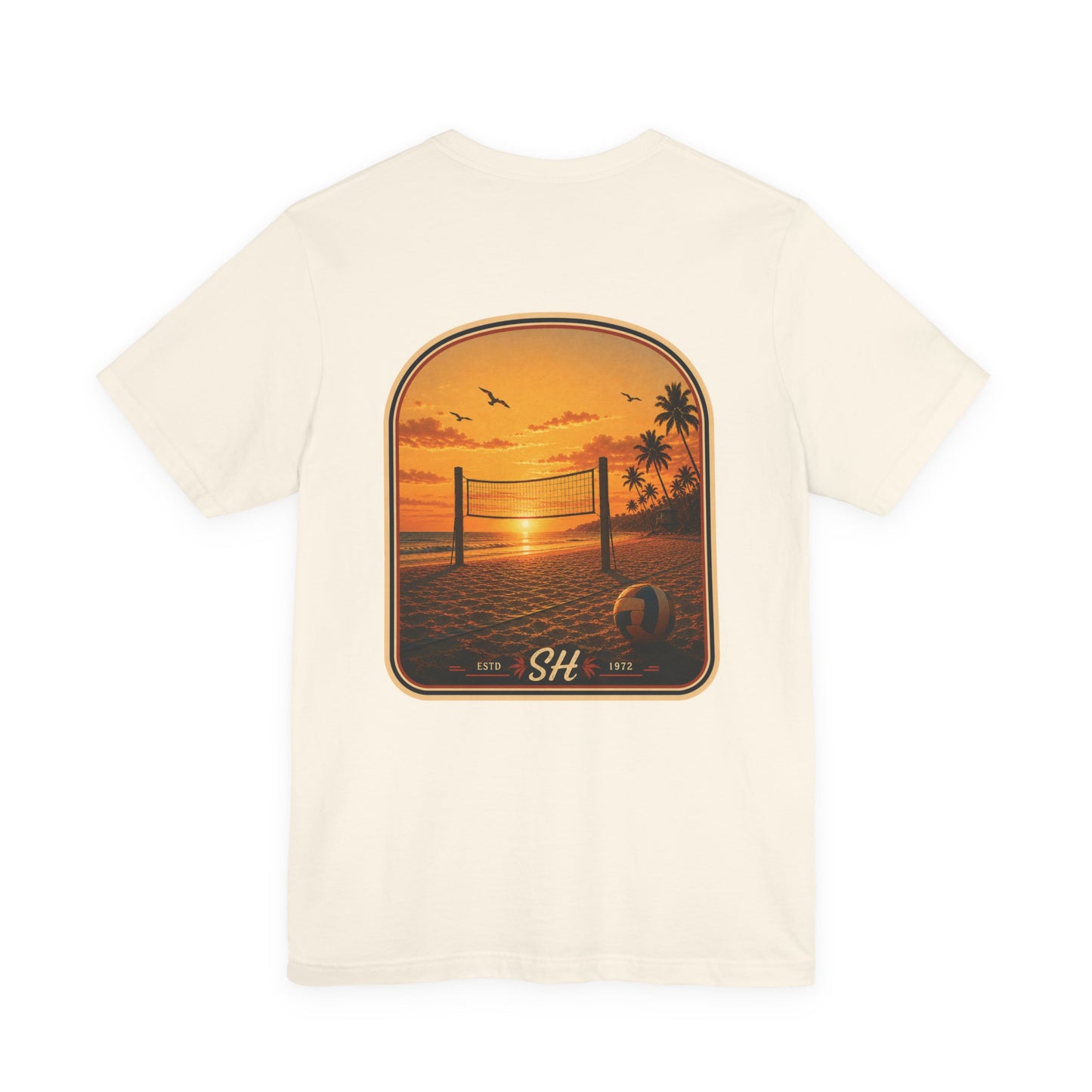 Last Game of the Day Volleyball Sunset Graphic T-Shirt | Beach Volleyball Tee | Coastal Volleyball Shirt