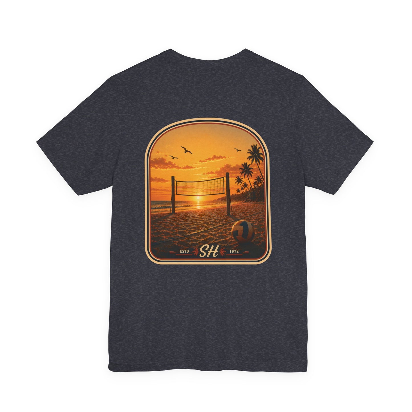 Last Game of the Day Volleyball Sunset Graphic T-Shirt | Beach Volleyball Tee | Coastal Volleyball Shirt