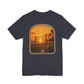 Last Game of the Day Volleyball Sunset Graphic T-Shirt | Beach Volleyball Tee | Coastal Volleyball Shirt