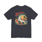 Salty Huevos Beach Cruiser T-Shirt | Retro Roller Skate Beach Graphic Tee | Coastal Summer Lifestyle Shirt