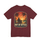 Out of Office Beach Sunset Graphic T-Shirt | Coastal Lifestyle Apparel by Salty Huevos