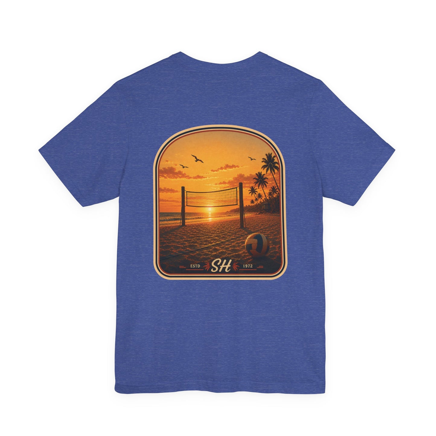 Last Game of the Day Volleyball Sunset Graphic T-Shirt | Beach Volleyball Tee | Coastal Volleyball Shirt