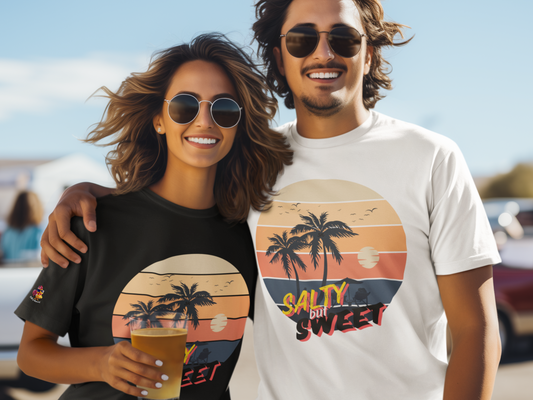 Salty Huevos Costal Vibes - Salty but Sweet Graphic Tee - Unisex Casual Shirt