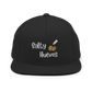 Salty Huevos Flat Bill Snapback Embroidered Hat (white)