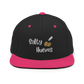 Salty Huevos Flat Bill Snapback Embroidered Hat (white)