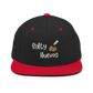Salty Huevos Flat Bill Snapback Embroidered Hat (white)