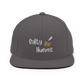 Salty Huevos Flat Bill Snapback Embroidered Hat (white)