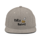 Salty Huevos Flat Bill Snapback Embroidered Hat (black)