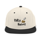 Salty Huevos Flat Bill Snapback Embroidered Hat (black)