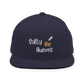 Salty Huevos Flat Bill Snapback Embroidered Hat (white)