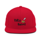 Salty Huevos Flat Bill Snapback Embroidered Hat (black)