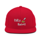 Salty Huevos Flat Bill Snapback Embroidered Hat (white)