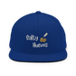 Salty Huevos Flat Bill Snapback Embroidered Hat (white)